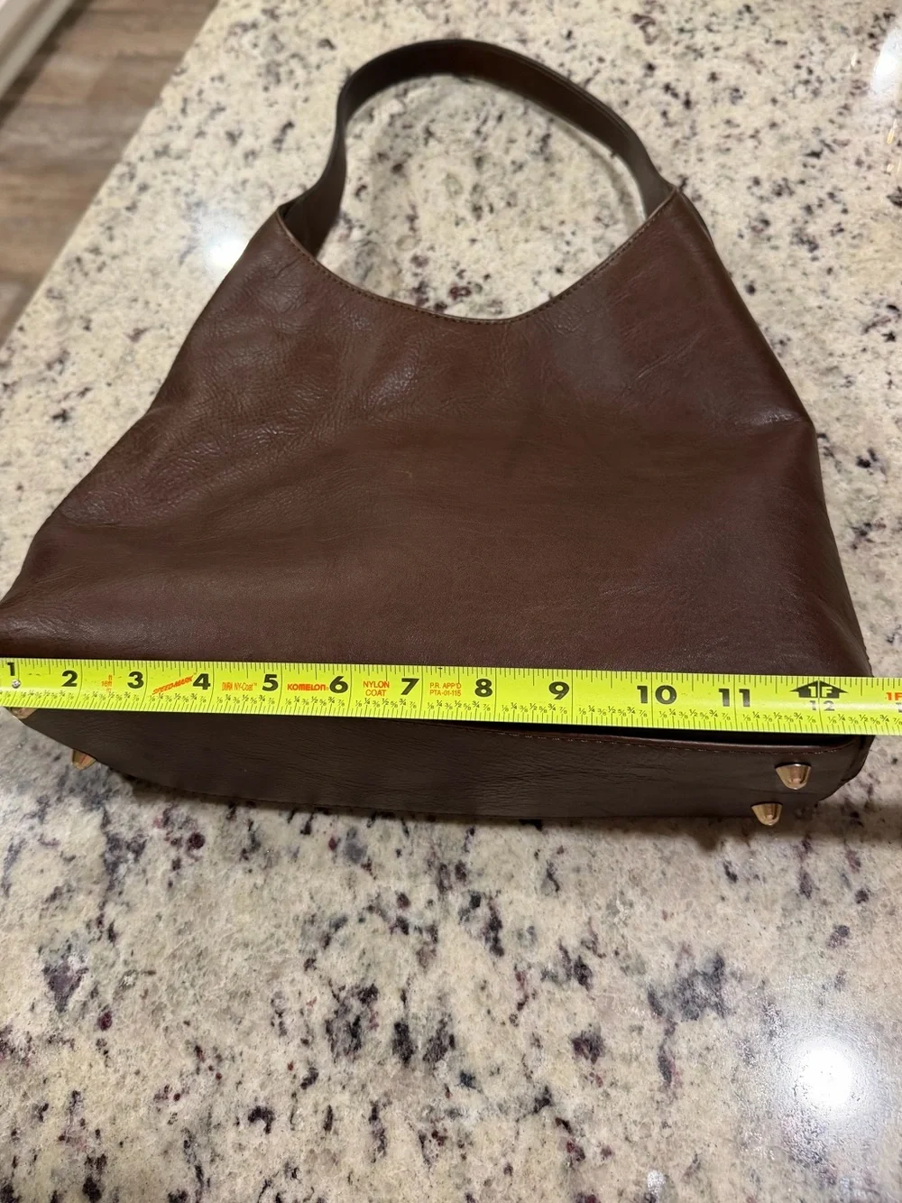 Classic Brown Leather Shoulder Bag - Davina Firenze